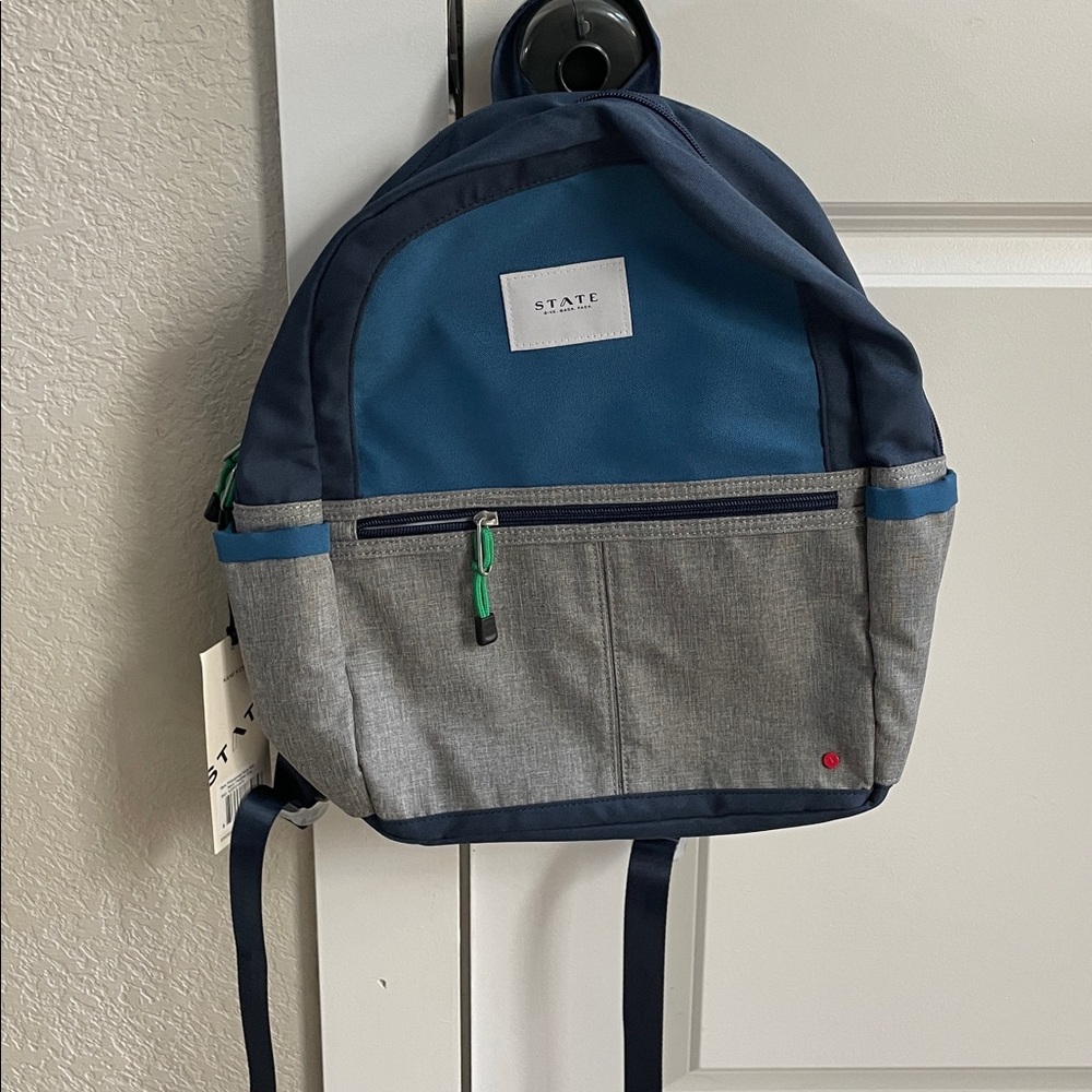 STATE Navy and Gray Backpack